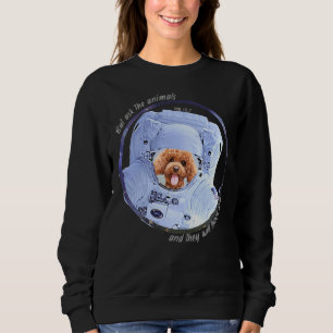 Sudadera Astronauta De Perro De Poodle En La Biblia Espacia