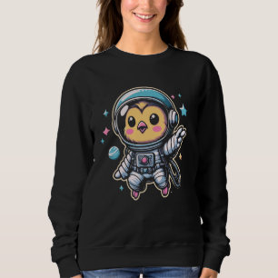 Sudadera Astronauta de pollo Espacio Galaxia Granja de aves