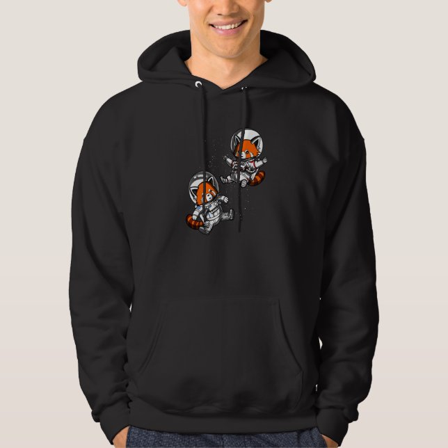 Sudadera Astronauta del espacio del oso rojo Panda Chicas c (Anverso)