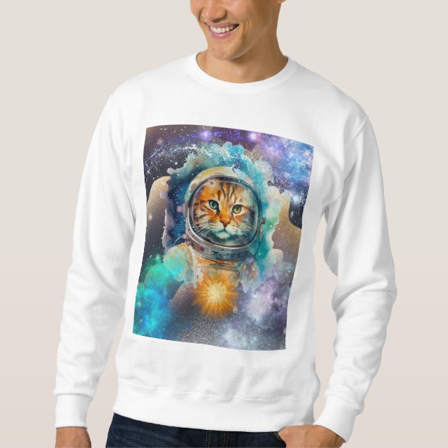 Sudadera Astronauta del gato espacial (Anverso)