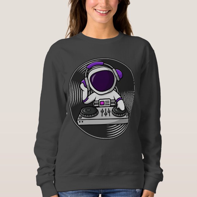 Sudadera Astronauta DJ Cute Space Design (Anverso)