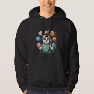 Sudadera Astronauta espacial Cat Sistema Solar Planeta Glob