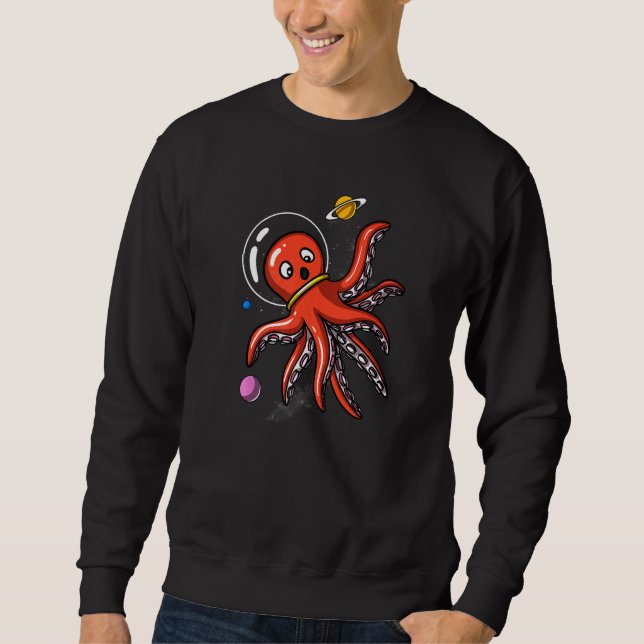 Sudadera Astronauta espacial Octopus Ficción de ciencia cós (Anverso)