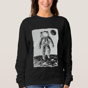 Sudadera Astronauta futurista flotando en el espacio estéti