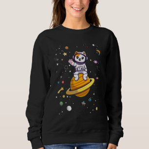 Sudadera Astronauta Gato De Guay En La Galaxia Sentada En U