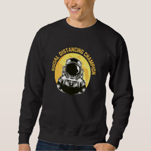 Sudadera Astronauta graciosa campeona de distanciamiento so