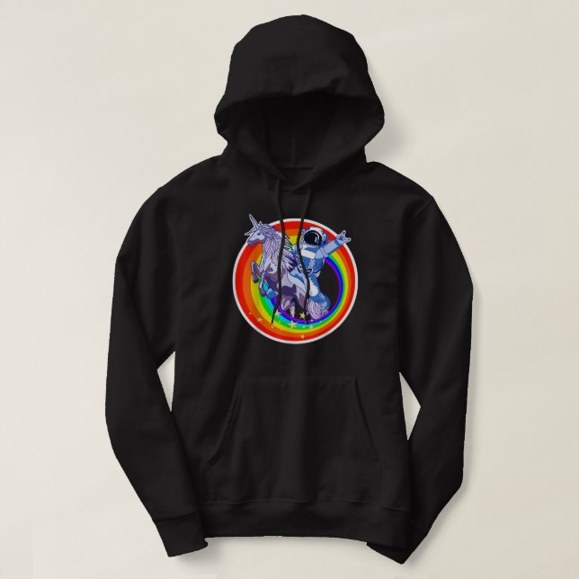 Sudadera Astronauta montando el arco iris unicornio NASA LG (Diseño del anverso)