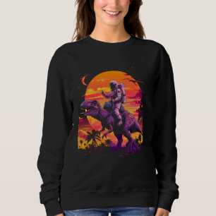 Sudadera Astronauta montando T-Rex Dinosaur Space Boys Funn