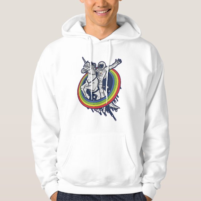 Sudadera Astronauta montando un unicornio (Anverso)