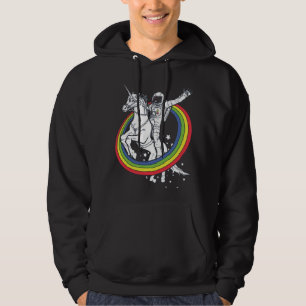 Sudadera Astronauta montando unicornio, divertido espacio e