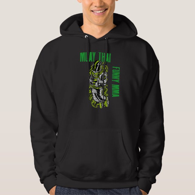 Sudadera Astronauta muay tailandés, Chill, Mma, Strike, Jiu (Anverso)