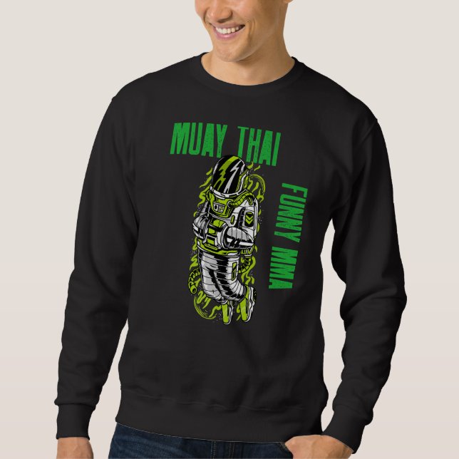 Sudadera Astronauta muay tailandés, Chill, Mma, Strike, Jiu (Anverso)