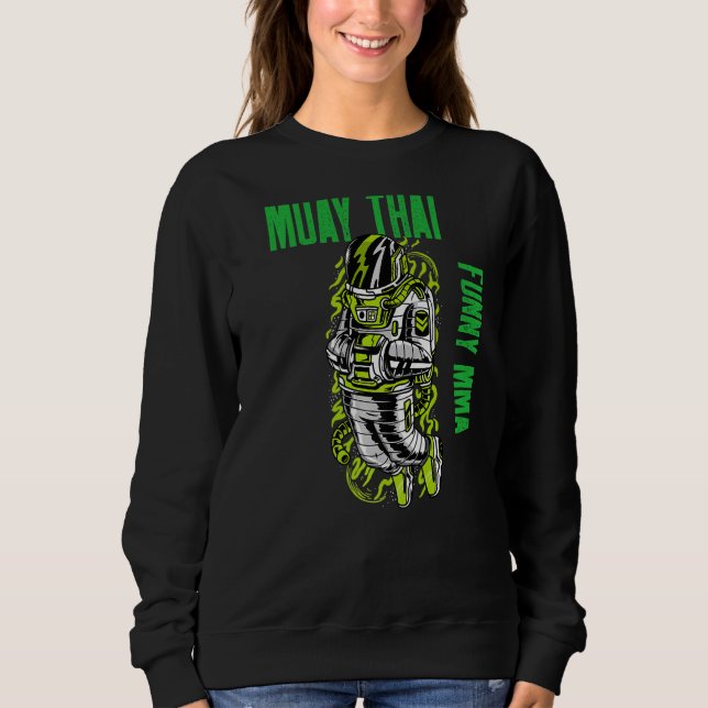 Sudadera Astronauta muay tailandés, Chill, Mma, Strike, Jiu (Anverso)