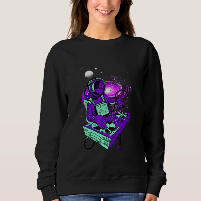 Sudadera Astronauta Música Psicodélica Dj Mixer Psitrance T (Anverso)