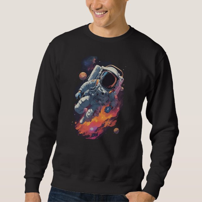Sudadera Astronauta Perdido en el Fondo de la Galaxia (Anverso)