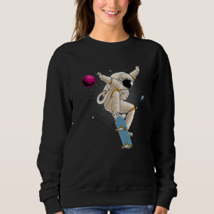 Sudadera Astronauta Skateboarding Space Planets Moon Astron