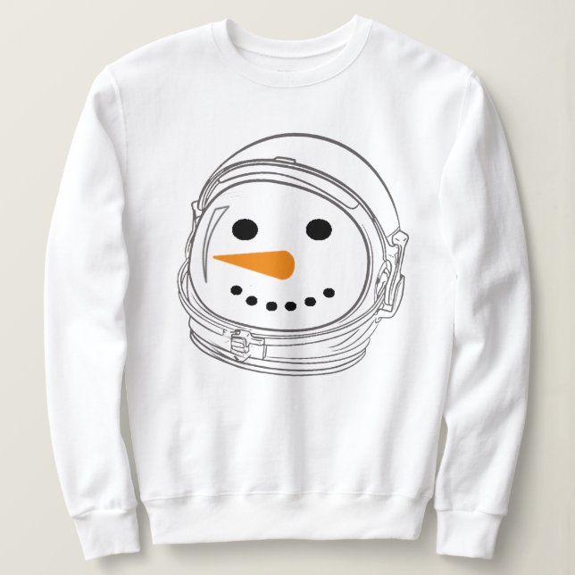 Sudadera Astronauta Snowman Sweatshirt - Navidades divertid (Anverso del diseño)