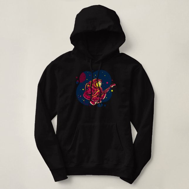 Sudadera Astronauta tocando guitarra en Space_070 (Diseño del anverso)