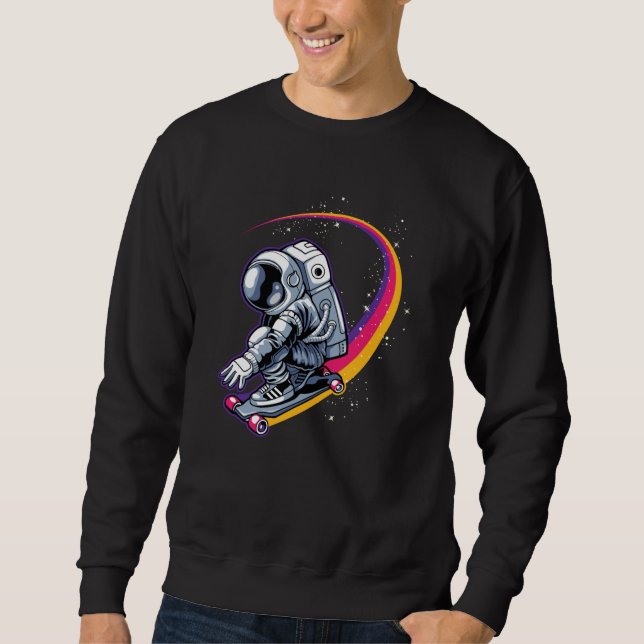 Sudadera Astronauta y patineta (Anverso)