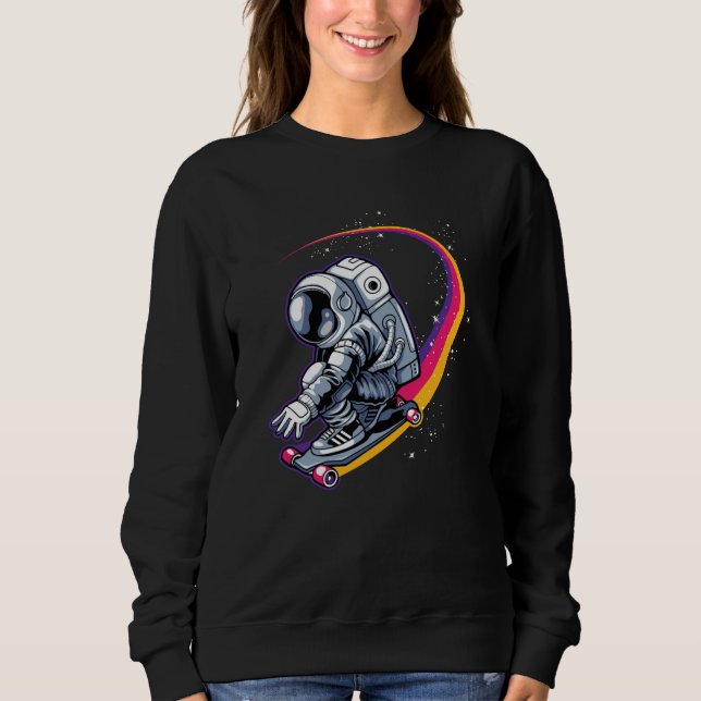 Sudadera Astronauta y patineta (Anverso)