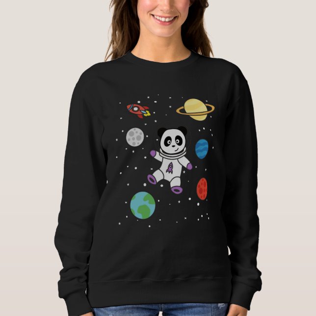 Sudadera Astronautas Pandas Planet Earth Space (Anverso)