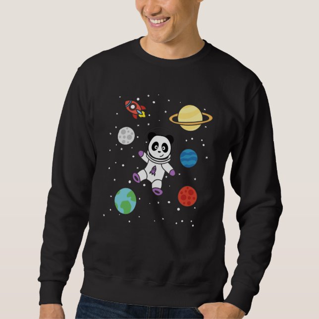 Sudadera Astronautas Pandas Planet Earth Space (Anverso)