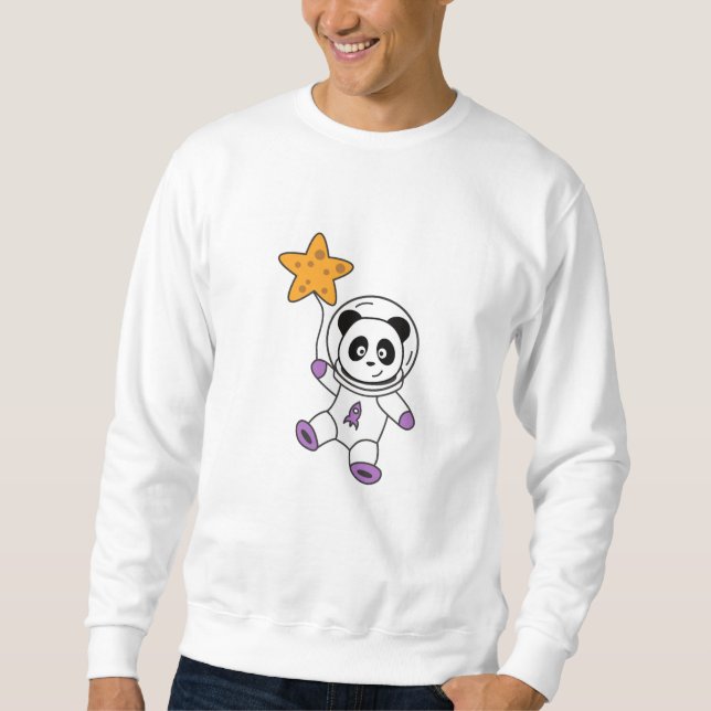 Sudadera Astronautas Pandas Planet Earth Space Star (Anverso)