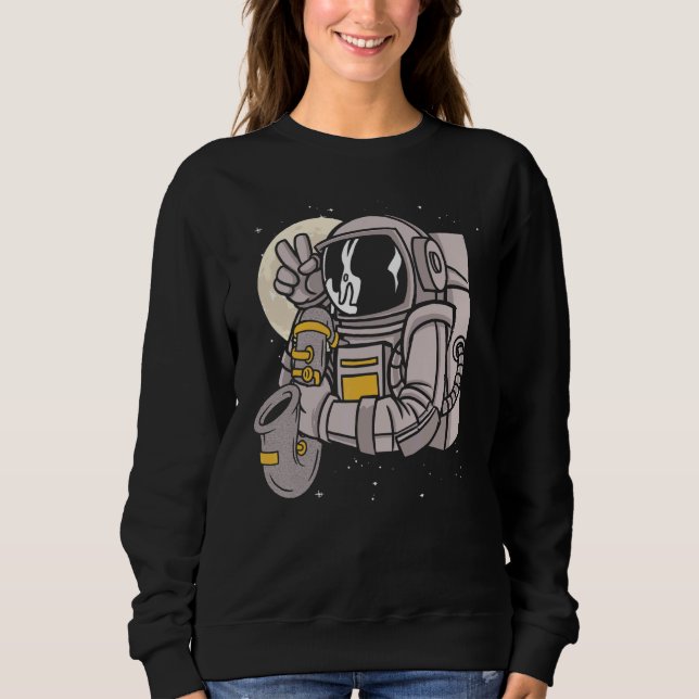 Sudadera Astronomer Playing Saxophone (Anverso)
