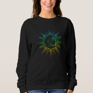 Sudadera Astronomía Boho Sol Luna Cuerpo Celeste Colorido A