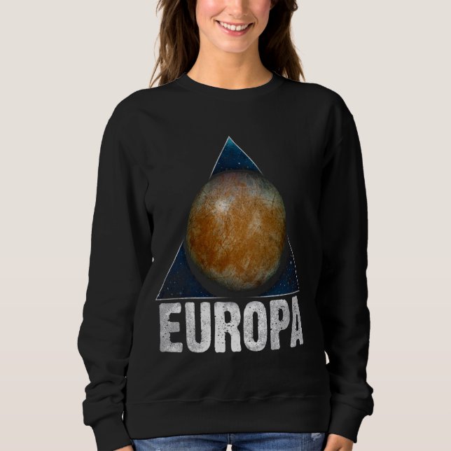 Sudadera Astronomía del sistema solar planetario Europa Moo (Anverso)