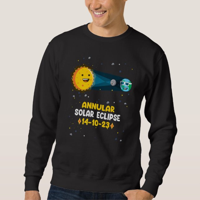 Sudadera Astronomía Eclipse Solar Annular 14 10 23 Nevada (Anverso)