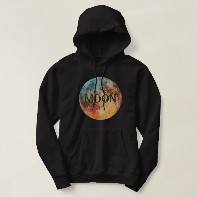 Sudadera Astronomía Lover Moon Lettering Moon Mystical Full (Diseño del anverso)