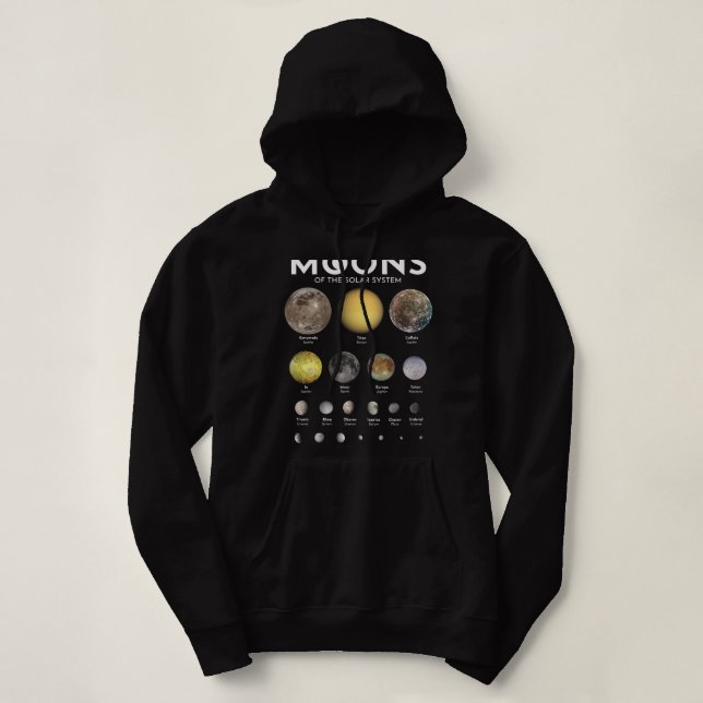 Sudadera Astronomía Lover Moons Sistema Solar Astronomía As (Diseño del anverso)