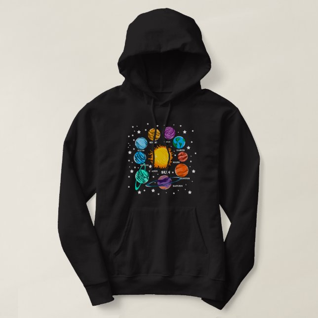 Sudadera Astronomía Lover Niños Sistema Solar Planetas Sun  (Diseño del anverso)