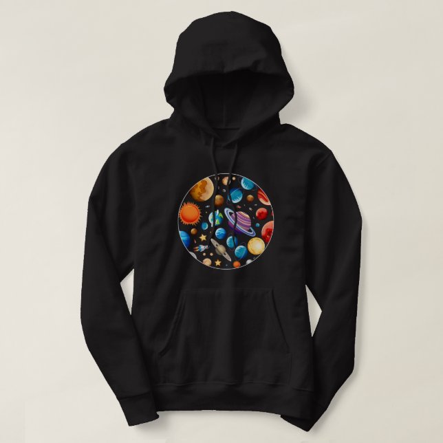 Sudadera Astronomía Planetas Lover Astronomía Universo Exte (Diseño del anverso)