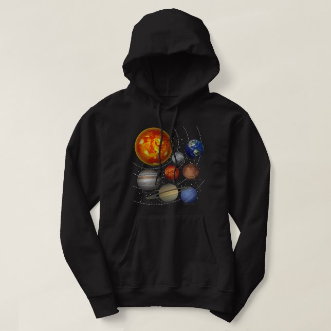 Sudadera Astronomía Planetas Lover Sol Galaxia Universo Ext (Diseño del anverso)