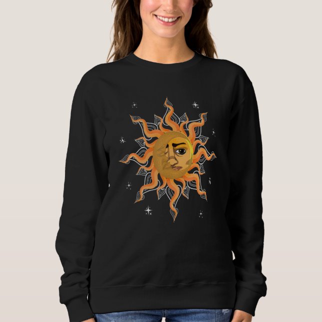Sudadera Astronomy Celestial Body Boho Aesthetic Sun Moon A (Anverso)