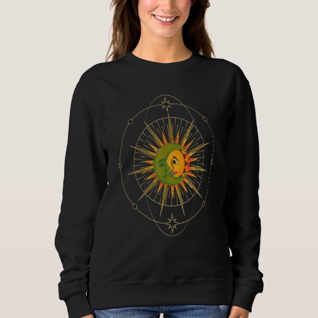 Sudadera Astronomy Crescent Moon Sun Celestial Body Boho As (Anverso)
