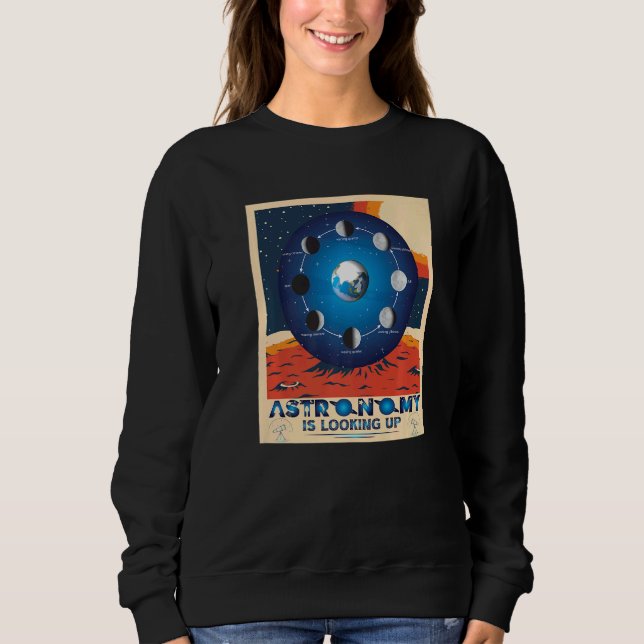 Sudadera Astronomy is looking up  Kids Adults Astrology (Anverso)