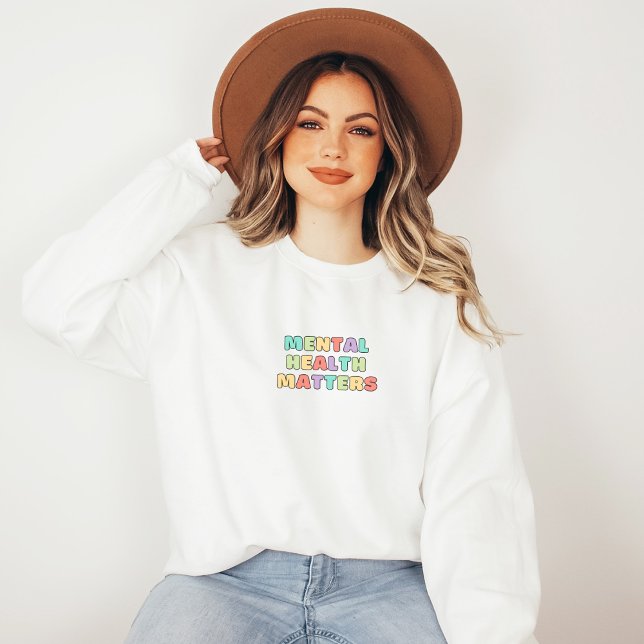 Sudadera Asuntos de salud mental | Cita Koni Peach Candy (Mental Health Matters Sweatshirt | Quote Koni Peach Candy | Aesthetic Sweater)