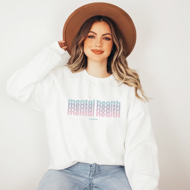 Sudadera Asuntos de salud mental | Gris francés Poppins (Mental Health Matters Sweatshirt | Poppins French Gray | Aesthetic Sweater)