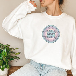 Sudadera Asuntos de salud mental | Gris francés retro-círcu