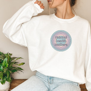 Sudadera Asuntos de salud mental   Gris francés retro-círcu
