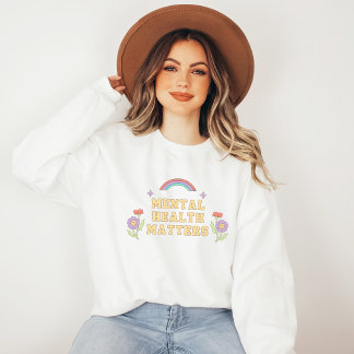 Sudadera Asuntos de salud mental | Groovy Rainbow Peach Can