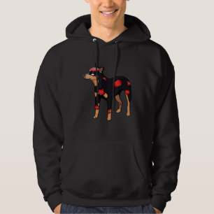 Sudadera Asustado perro de ganado australiano Perro Rojo Az