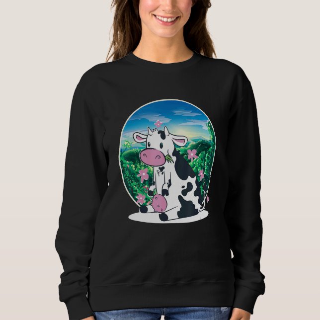 Sudadera At Home Is Where My Cows Are Farmers Cow Cattle Fa (Anverso)