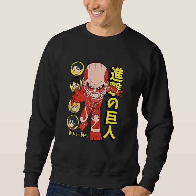 Sudadera Ataque a Titan Temporada 3 Colosal y Personaje Pri (Anverso)