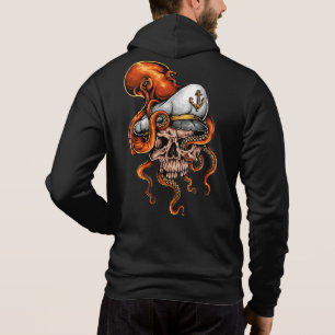 Sudadera Ataque de Pulpo Cráneo del Capitán Náutico