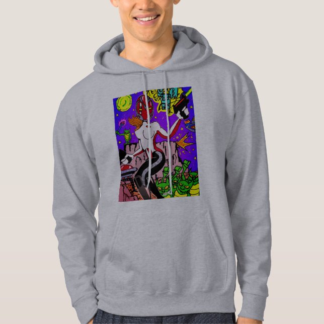Sudadera Ataque espacial de la boquilla (Anverso)