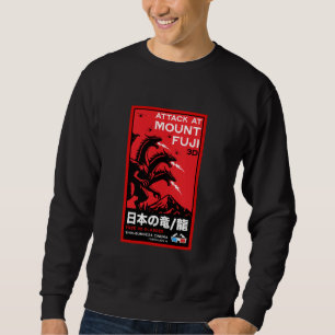Sudadera Ataque japonés a Kaiju en el Monte Fiyi